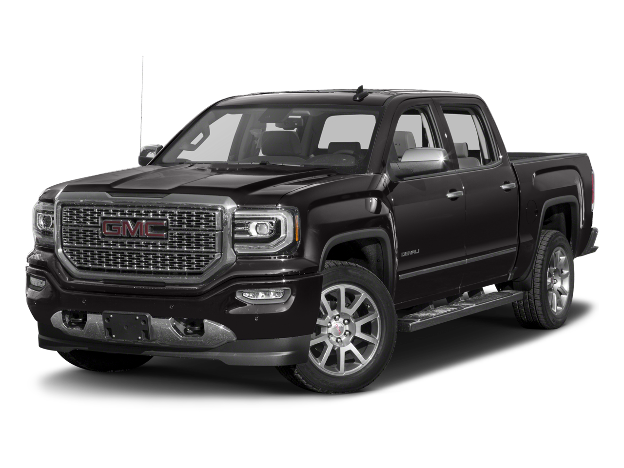 2018 GMC Sierra 1500 Denali in Onyx Black — front three-quarter view