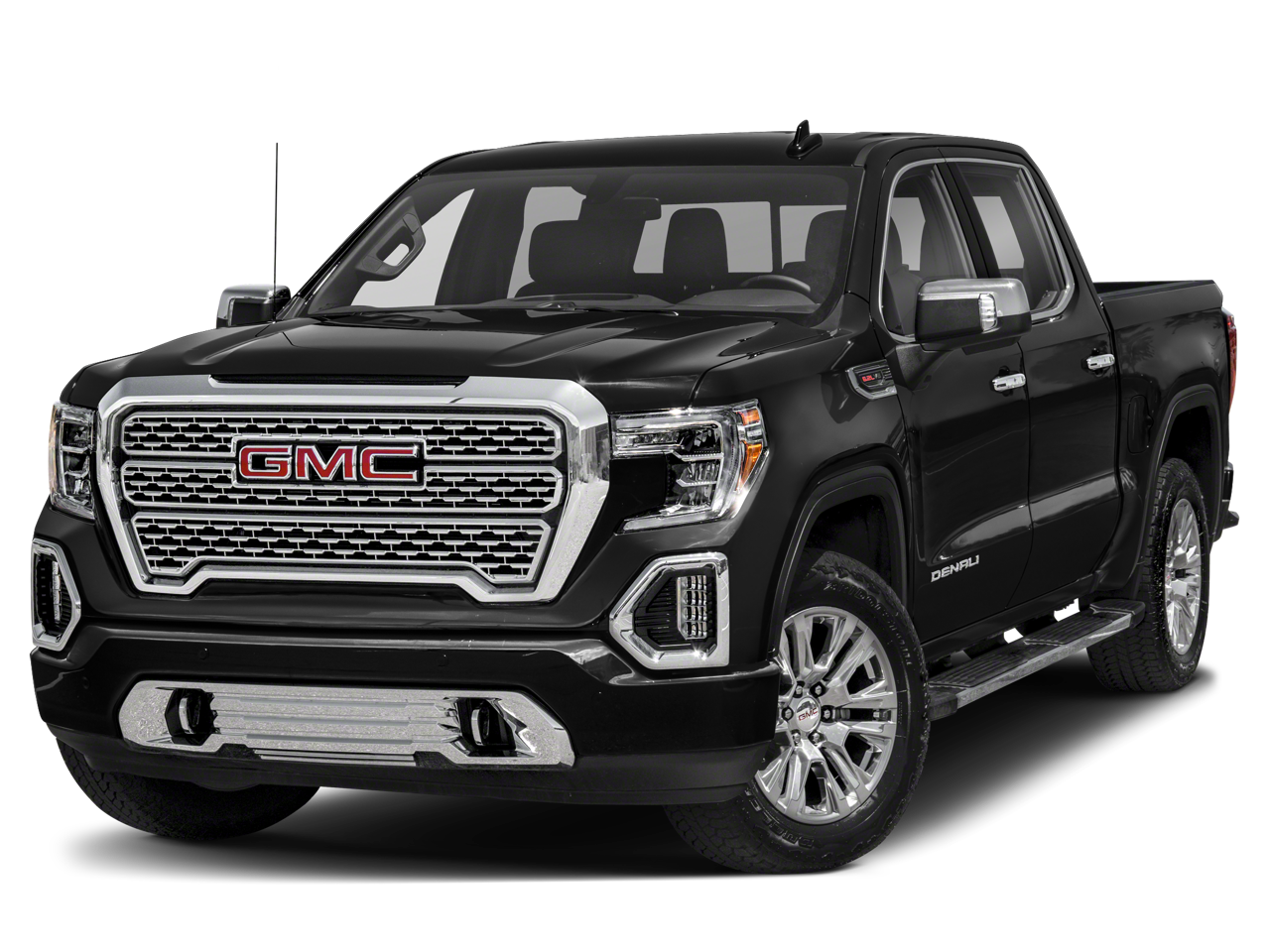 2021 GMC Sierra 1500 Denali in Pacific Blue Metallic — front three-quarter view