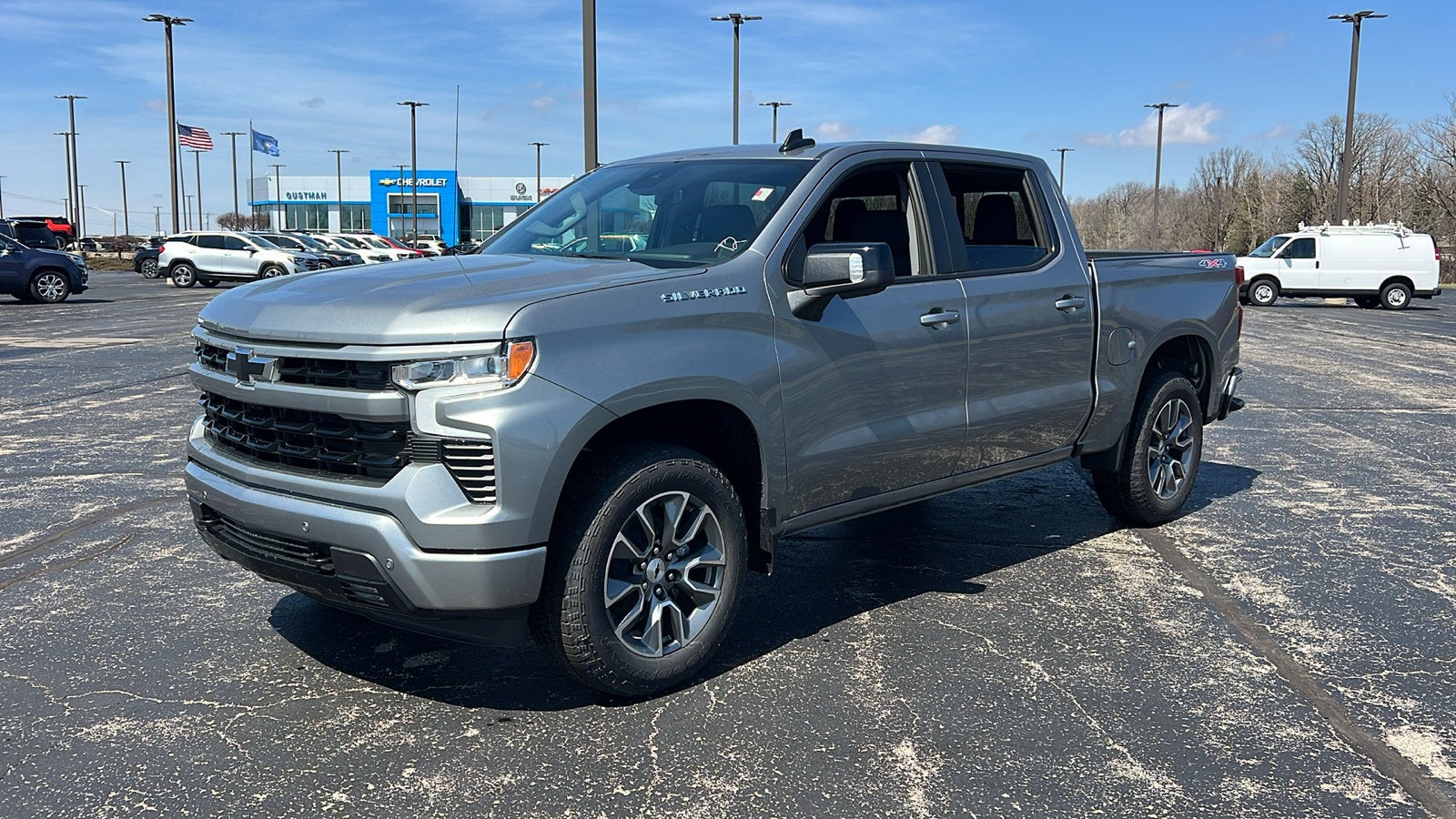2026 Chevrolet Silverado 1500 RST in Sterling Gray Metallic — front three-quarter view
