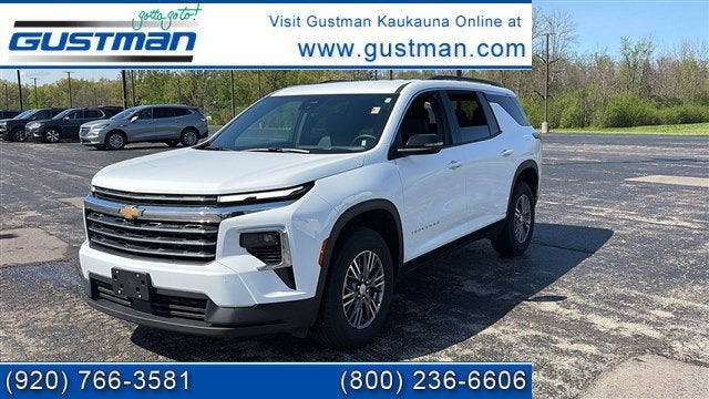 2026 Chevrolet Traverse LT in Summit White — front three-quarter view