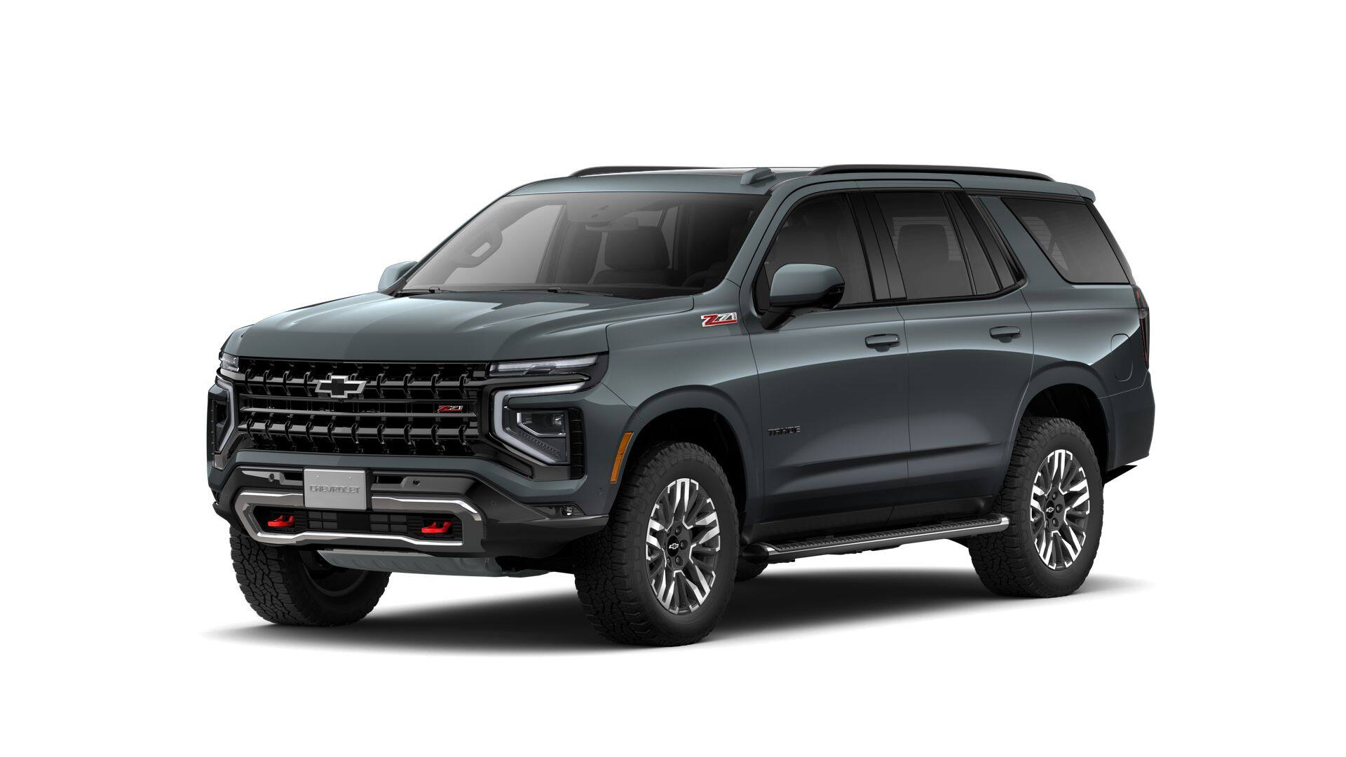 2026 Chevrolet Tahoe Z71 in Cypress Gray — front three-quarter view
