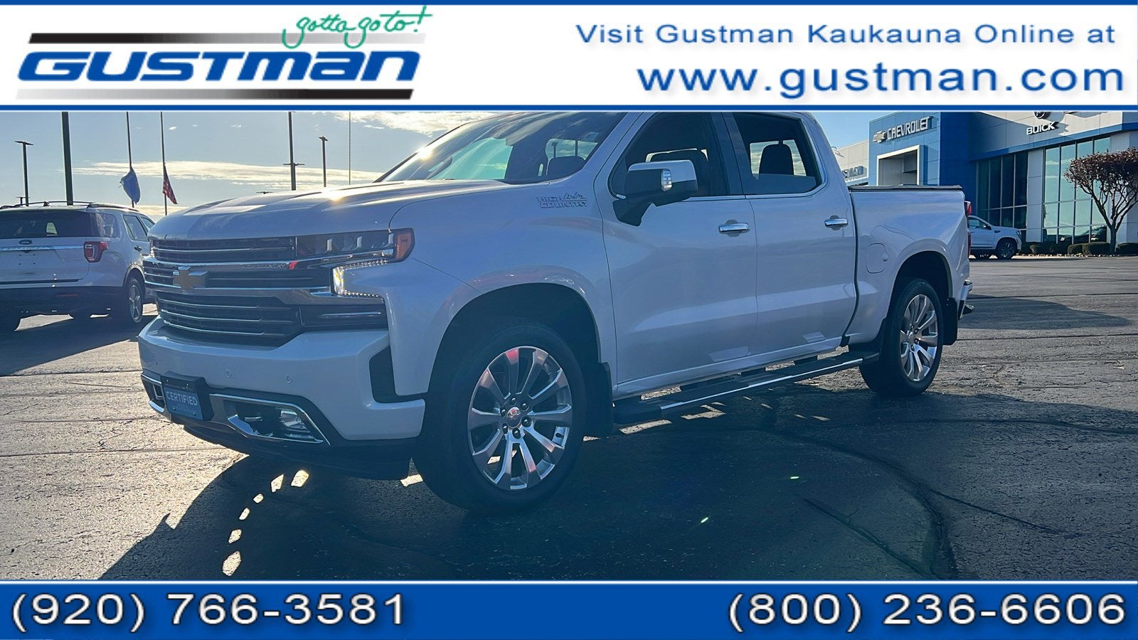 2022 Chevrolet Silverado 1500 LTD High Country in Iridescent Pearl Tricoat — front three-quarter view
