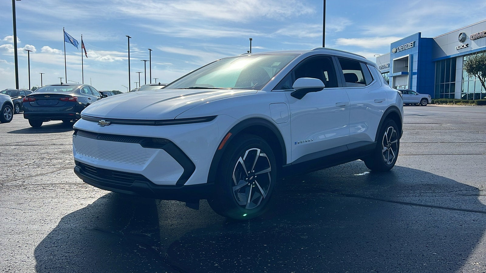 2026 Chevrolet Equinox EV LT in Summit White — front three-quarter view