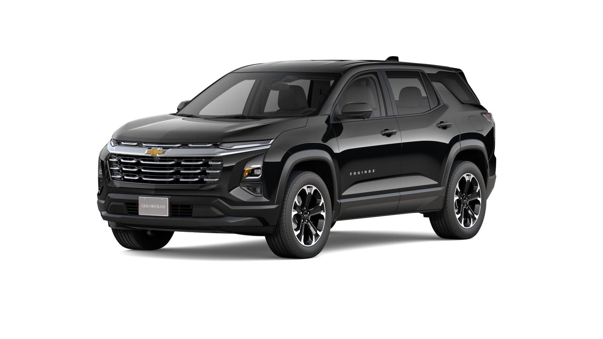 2026 Chevrolet Equinox LT in Mosaic Black Metallic — front three-quarter view
