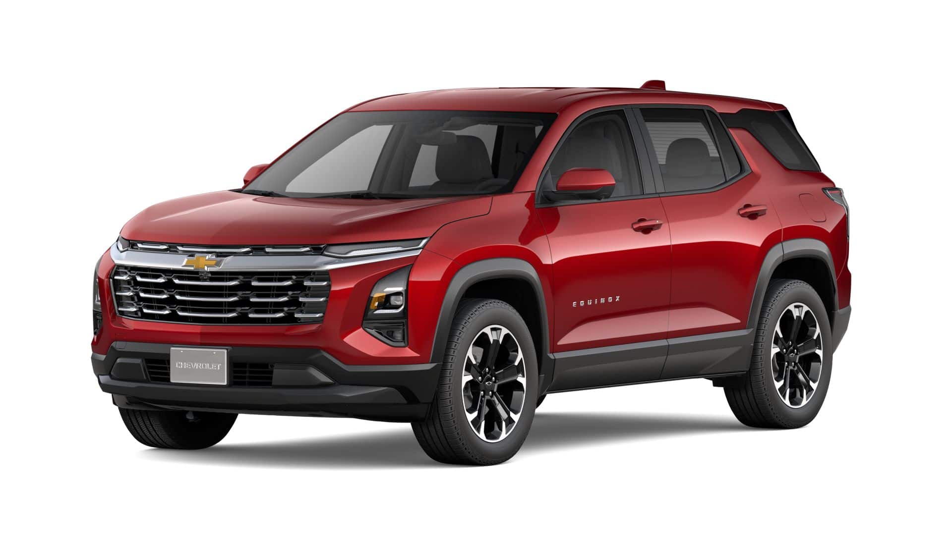 2027 Chevrolet Equinox AWD LT in Radiant Red Tintcoat — front three-quarter view