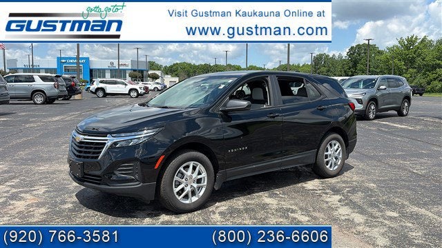 2023 Chevrolet Equinox LS in Mosaic Black Metallic — front three-quarter view