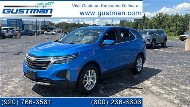 2024 Chevrolet Equinox LT in Riptide Blue Metallic — front three-quarter view