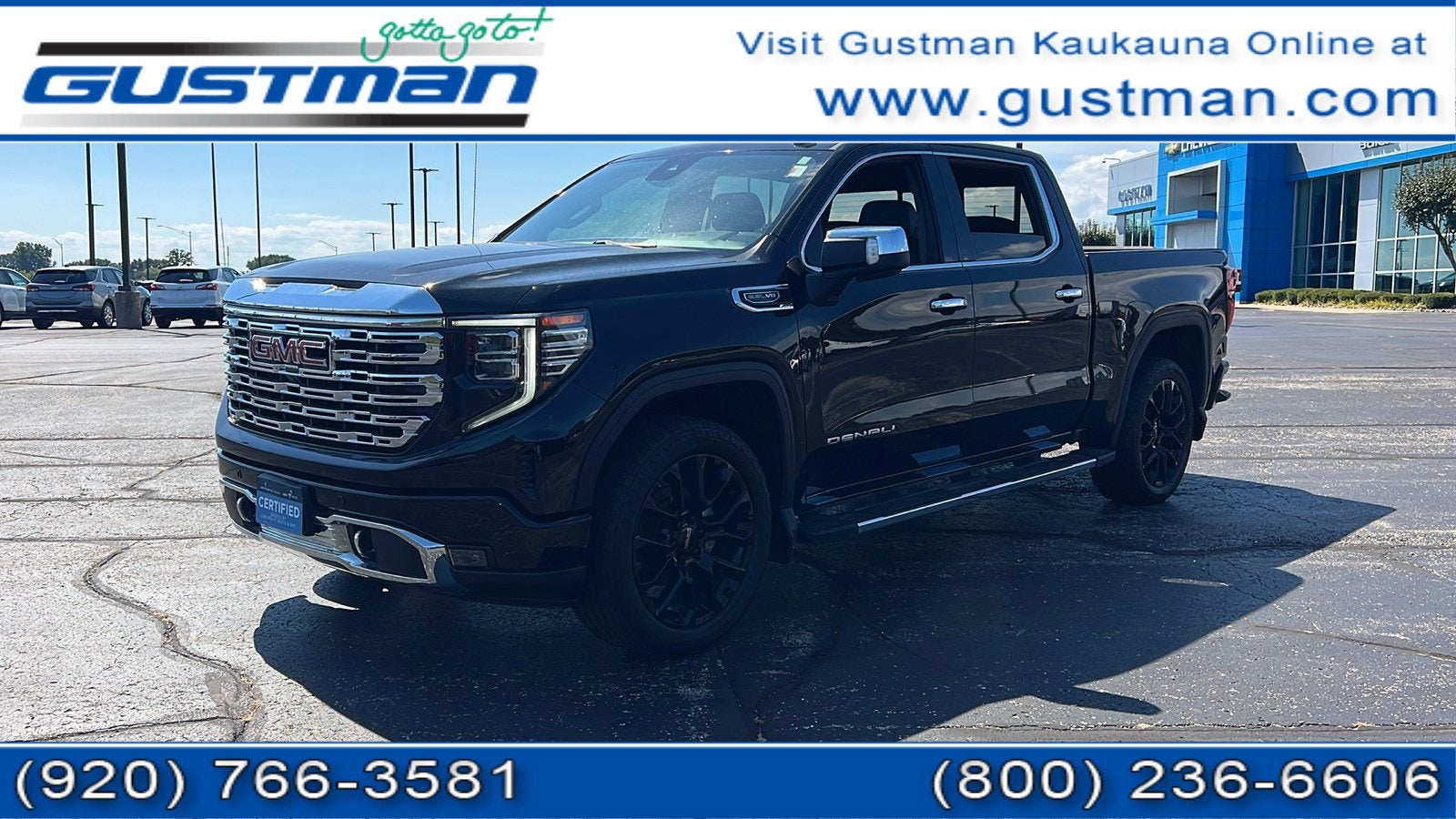 2022 GMC Sierra 1500 Denali in Onyx Black — front three-quarter view