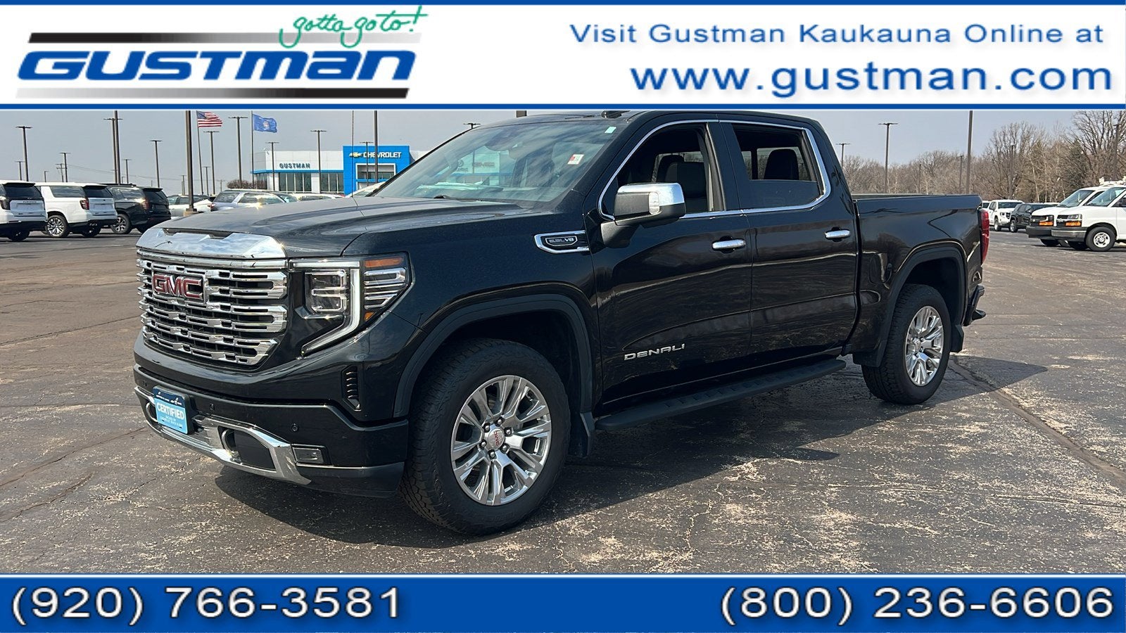 2024 GMC Sierra 1500 Denali in Onyx Black — front three-quarter view