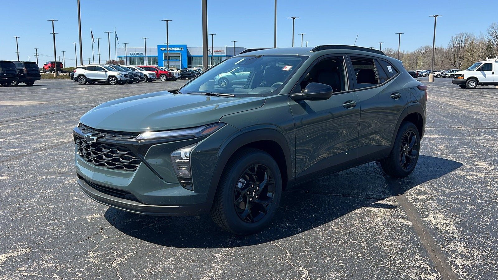 2026 Chevrolet Trax LT in Cypress Gray — front three-quarter view